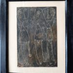 Art Brut dessin gravé sur métal - Esprit Brocante Hermin