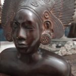 Buste femme danseuse balinaise en bronze - esprit brocante hermin