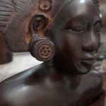 Buste femme danseuse balinaise en bronze - esprit brocante hermin