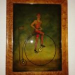 Fixé sous verre - Vélocipède MICHAUX - esprit brocante 62