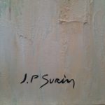 Huile sur toile 100x100cm Jean-Paul Surin 1990 - esprit brocante hermin 