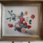 Huile sur toile de Jacques Denier - esprit brocante hermin