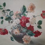 Huile sur toile de Jacques Denier - esprit brocante hermin