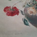 Huile sur toile de Jacques Denier - esprit brocante hermin