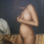 Huile sur toile nu féminin - Esprit Brocante Hermin