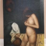 Huile sur toile nu féminin - Esprit Brocante Hermin