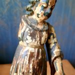 Sculpture bois polychrome XVIIIème - esprit brocante hermin
