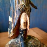 Sculpture bois polychrome XVIIIème - esprit brocante hermin