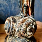Sculpture bois polychrome XVIIIème - esprit brocante hermin