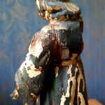 Sculpture bois polychrome XVIIIème - esprit brocante hermin