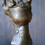 Sculpture bronze Michel Charpentier XXème - esprit brocante hermin