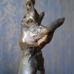 Sculpture bronze Michel Charpentier XXème - esprit brocante hermin