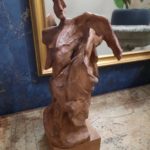 Sculpture terre cuite brutaliste - Esprit Brocante Hermin