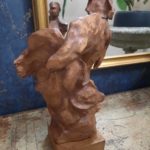 Sculpture terre cuite brutaliste - Esprit Brocante Hermin