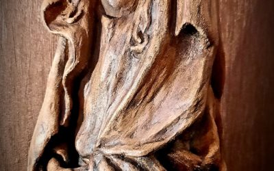 Art Populaire – Statue Vierge Signée XXème